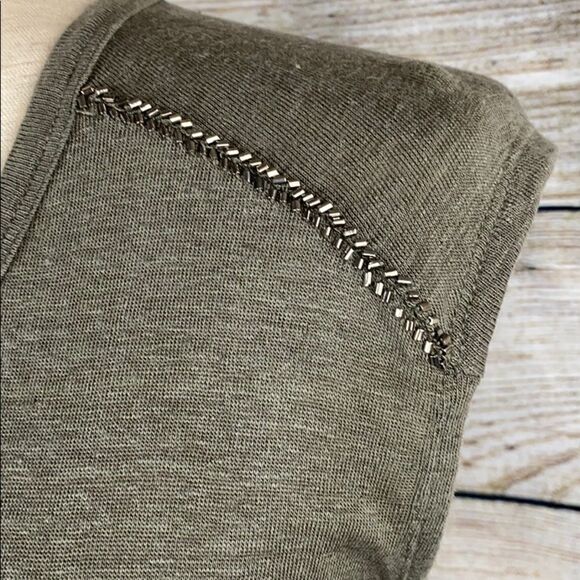 Cynthia Rowley 100% Linen Sleeveless V-neck Top - Picture 3 of 6